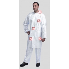 Тайвек® 500 халат на кнопках с карманами (Tyvek® 500 Labcoat with press studs and pockets)